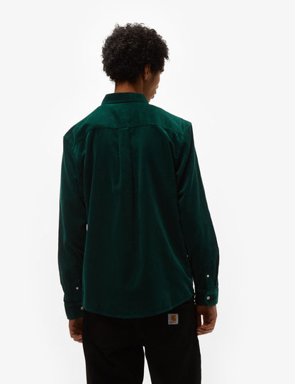 Chemise en velours côtelé Madison - Vert cerfeuil