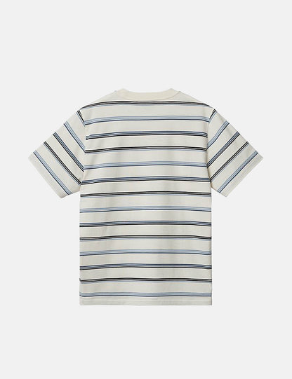 T-shirt Vonn à rayures - Wax/Storm Blue
