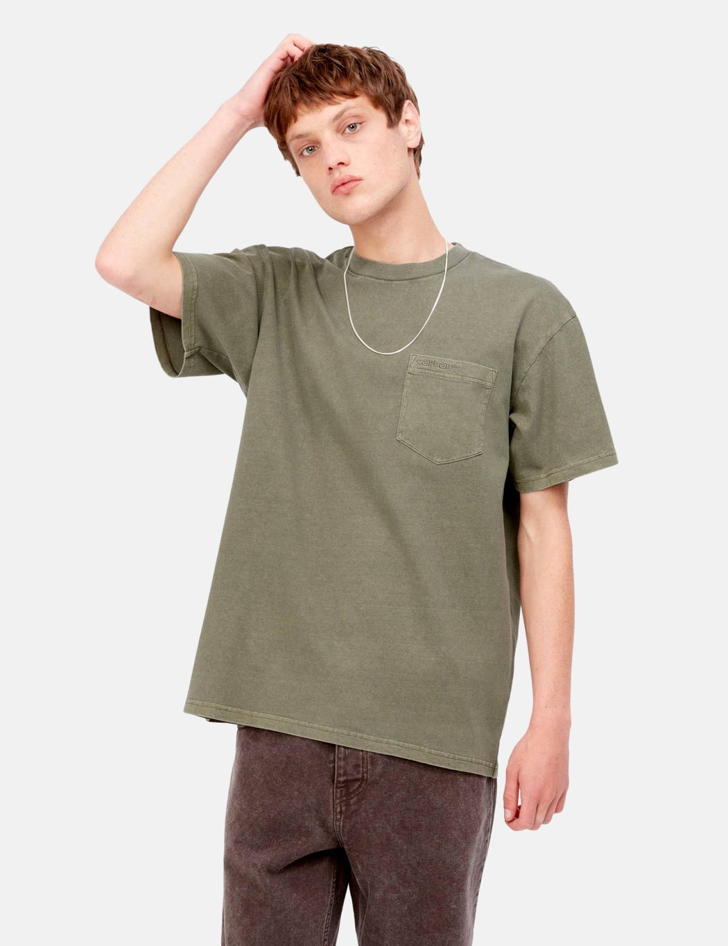 T-shirt Duster avec poche - Vert algue