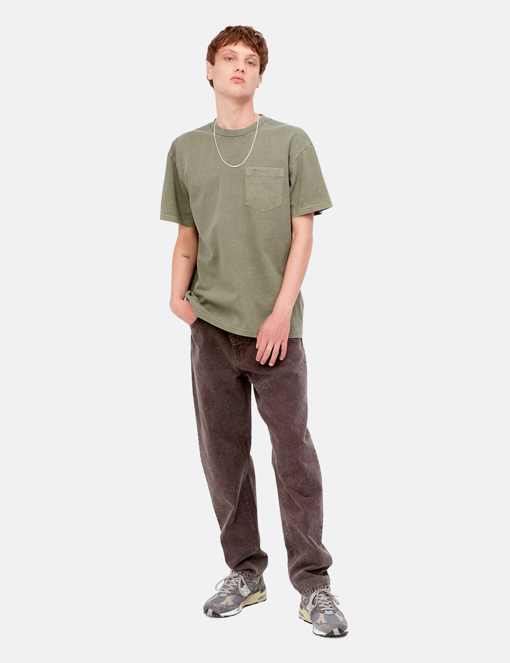 T-shirt Duster avec poche - Vert algue