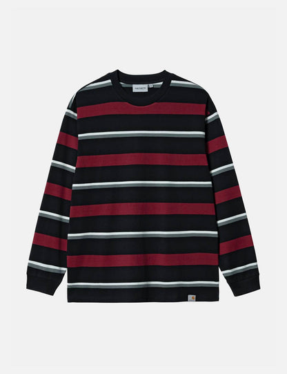 T-shirt à manches longues Bowman Stripe - Rouge corvina