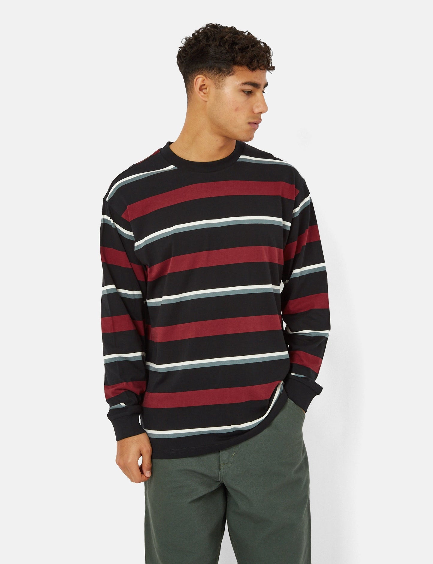 T-shirt à manches longues Bowman Stripe - Rouge corvina