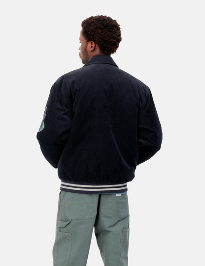 Veste teddy - Bleu marine foncé/Wax