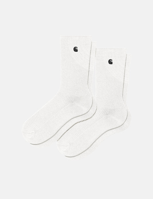 Madison Pack Socken (2er-Pack) – Weiß/Schwarz