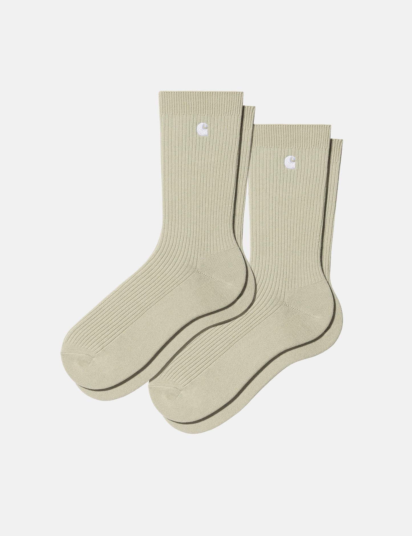 Chaussettes Madison (lot de 2) – Beige Beryl/Blanc
