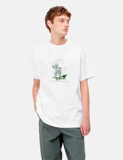 T-shirt Lucky Painter - Blanc/Vert Bonsaï