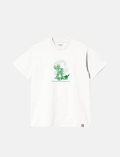 T-shirt Lucky Painter - Blanc/Vert Bonsaï