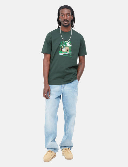 T-shirt Cabine - Vert Genévrier