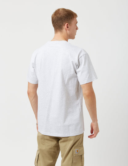 T-shirt Happy Script - Gris cendré chiné