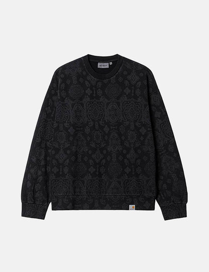 Sweat-shirt imprimé verset - Noir