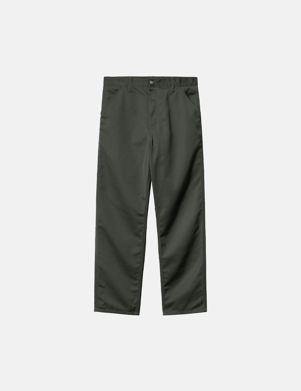 Pantalon en velours côtelé simple (détendu) - Vert buis