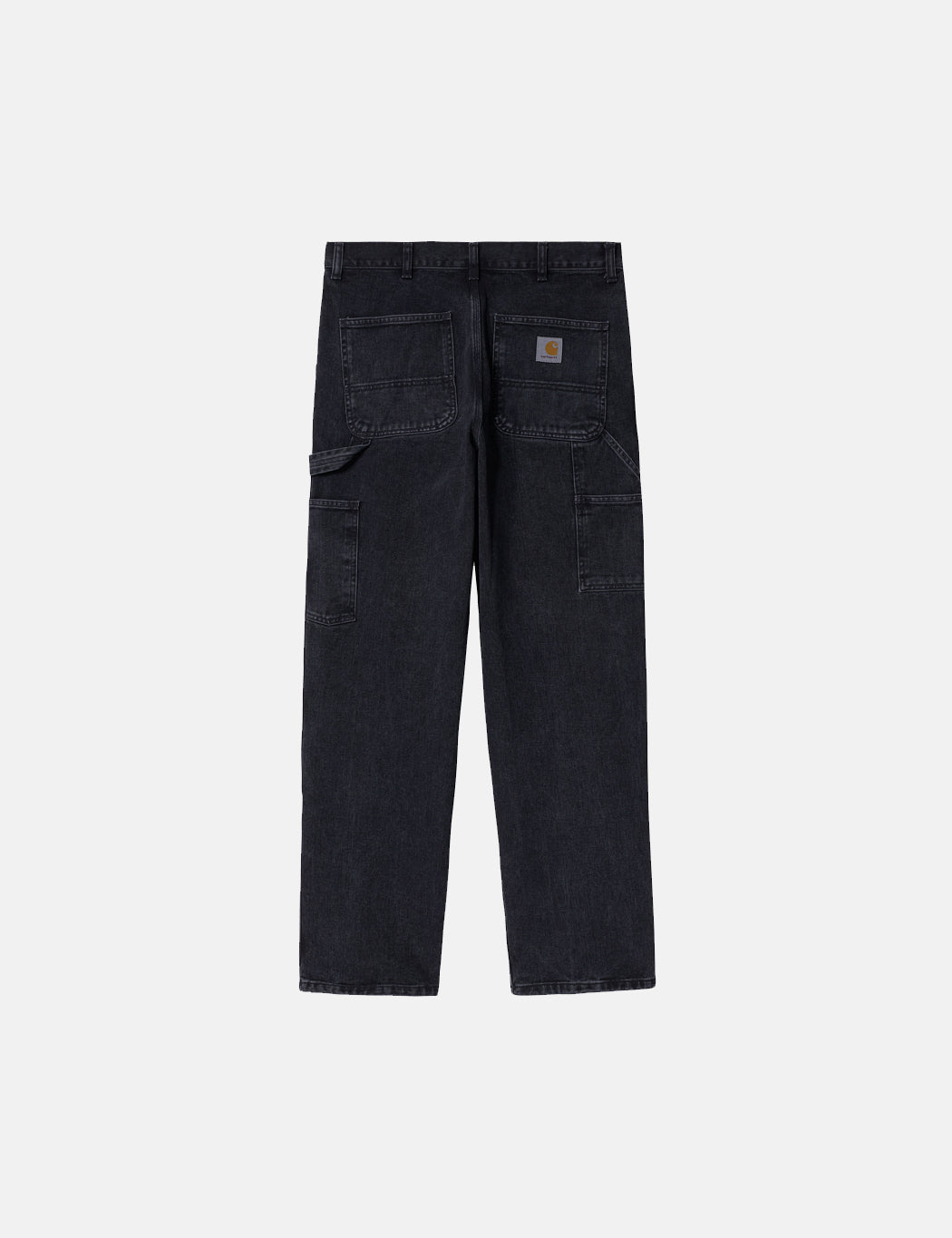 Pantalon en jean à un genou (coupe décontractée) - Noir