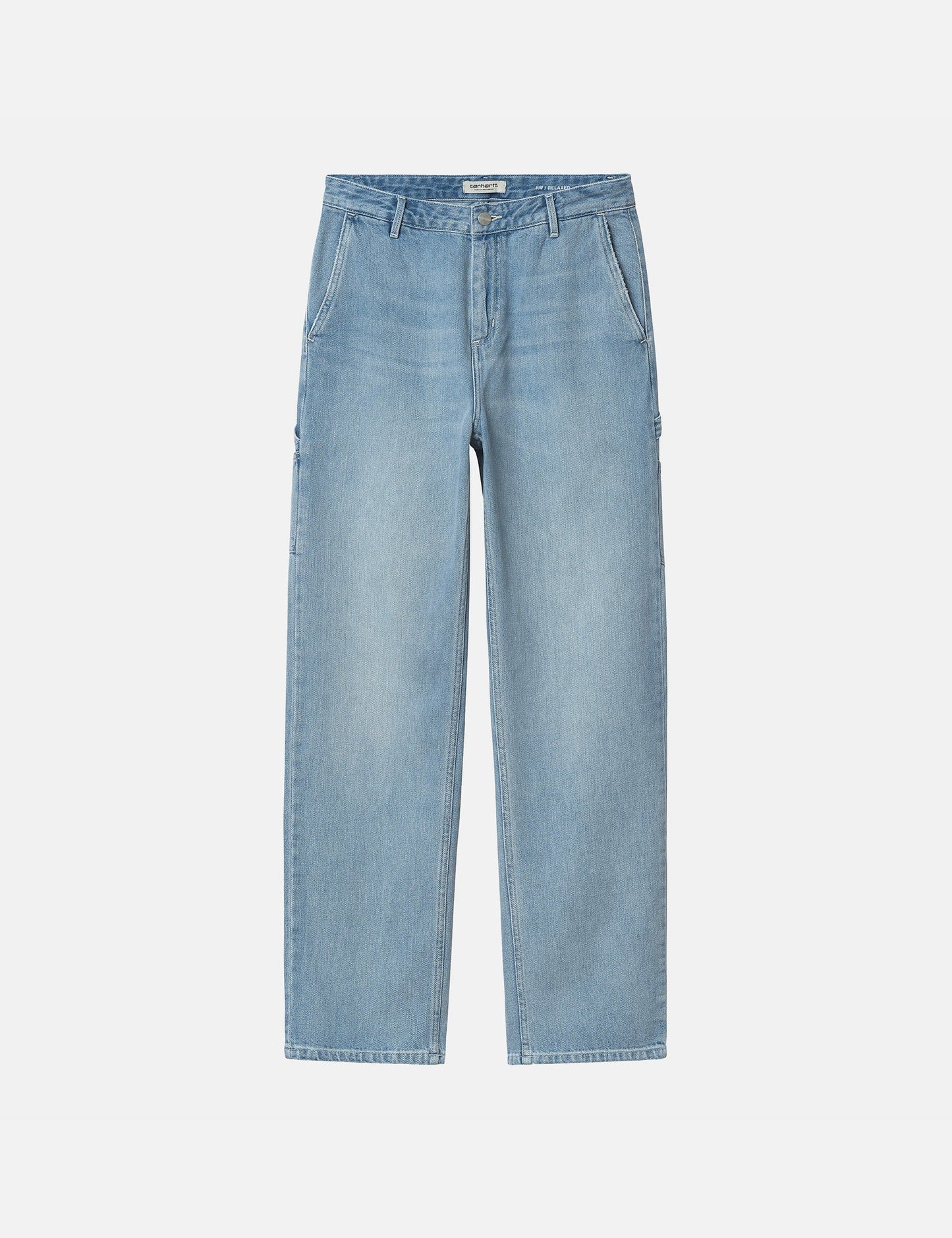 Pantalon Pierce pour femme (Denim/Coupe droite) - Bleu clair délavé à la pierre