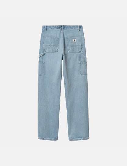 Pantalon Pierce pour femme (Denim/Coupe droite) - Bleu clair délavé à la pierre
