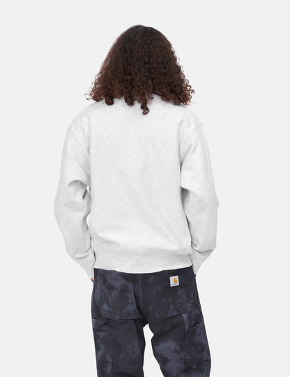 Sweat-shirt Locker - Gris cendré/Marron