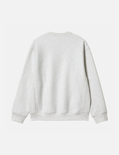 Sweat-shirt Locker - Gris cendré/Marron