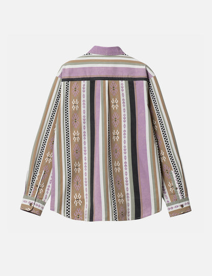 Chemise ample Coba Stripe - Violet Violanda/Gris Soot