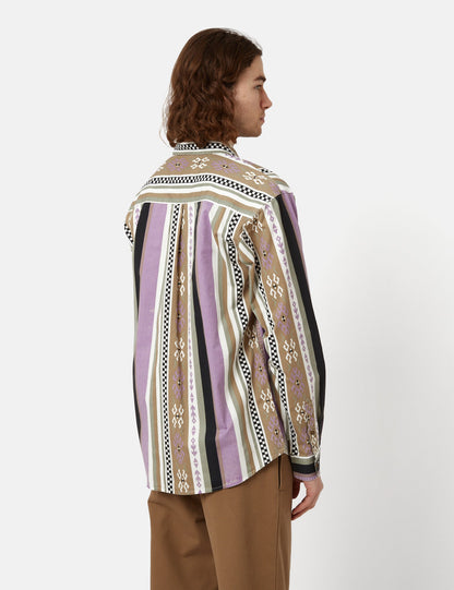 Chemise ample Coba Stripe - Violet Violanda/Gris Soot