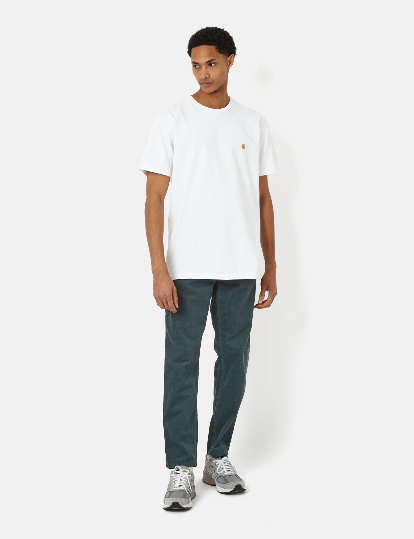 Pantalon Newel en velours côtelé (coupe décontractée) - Jura Teal