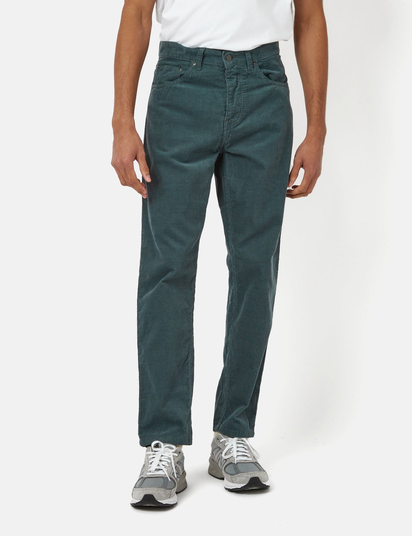 Pantalon Newel en velours côtelé (coupe décontractée) - Jura Teal