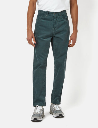 Pantalon Newel en velours côtelé (coupe décontractée) - Jura Teal