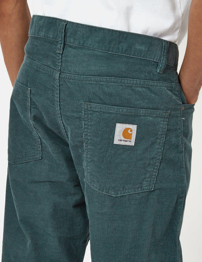Pantalon Newel en velours côtelé (coupe décontractée) - Jura Teal