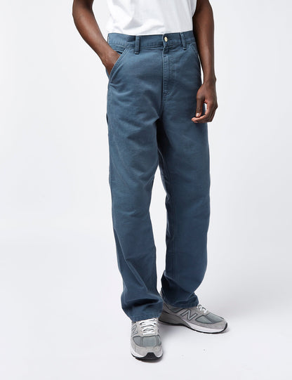 Pantalon à genoux simples (Bio) - Bleu minerai