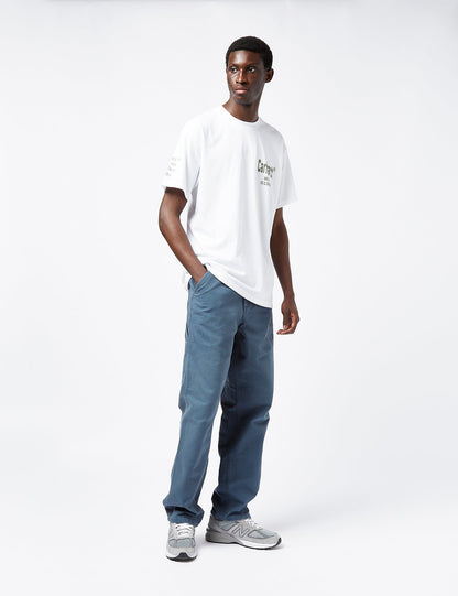 Pantalon à genoux simples (Bio) - Bleu minerai