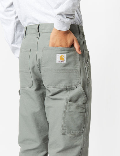 Pantalon coupe droite simple - vert fumée