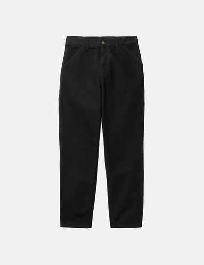 Pantalon à genoux unique (toile Dearborn) - Noir rincé