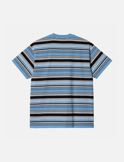 T-shirt Lafferty (à rayures) - Bleu Piscine