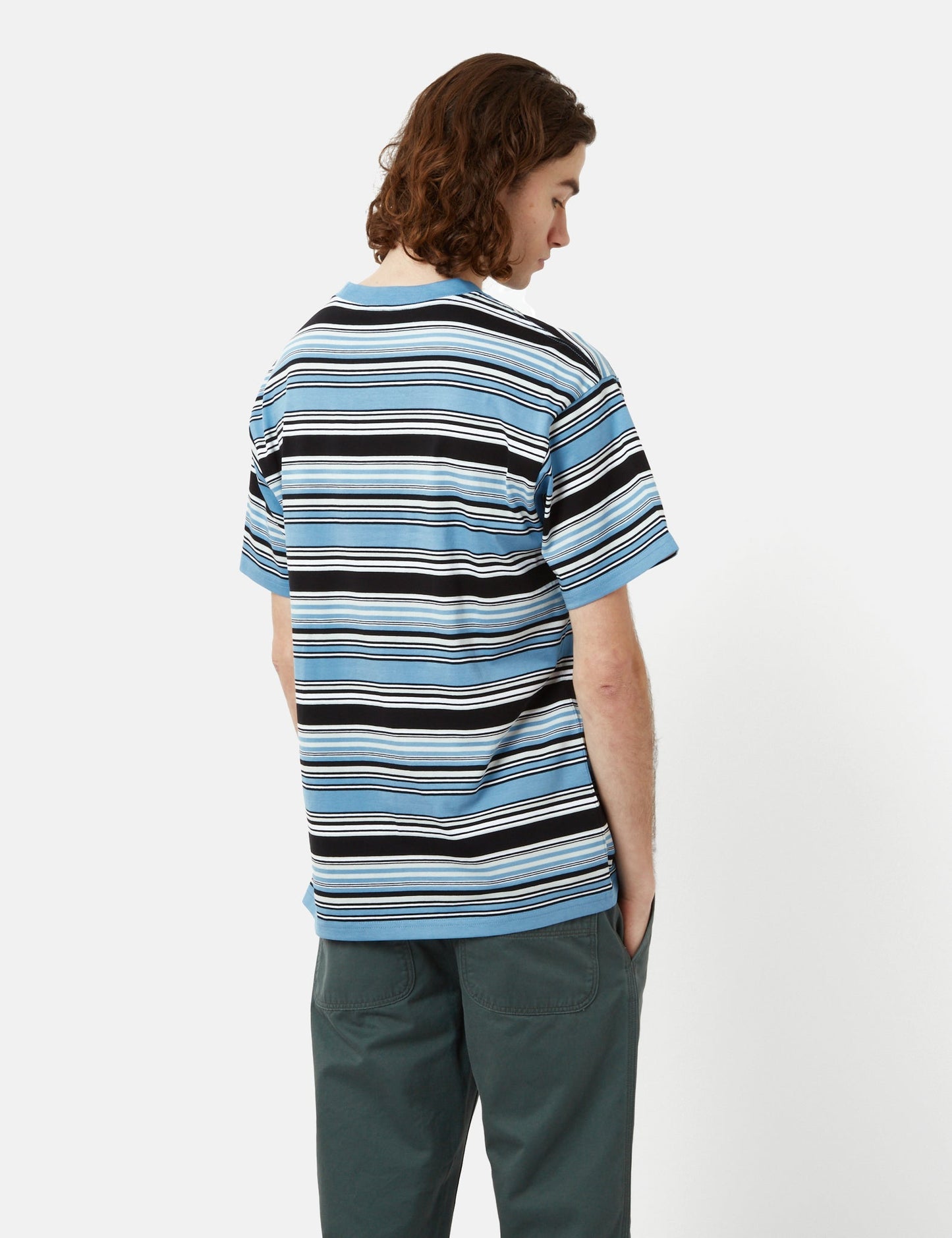 T-shirt Lafferty (à rayures) - Bleu Piscine