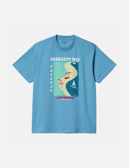 T-shirt Vacanze (biologique) - Bleu Piscine