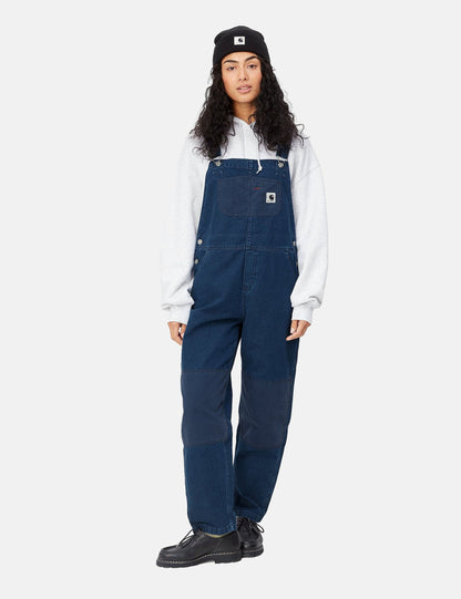 Salopette Alma en denim (coupe ample) pour femme - Délavé bleu