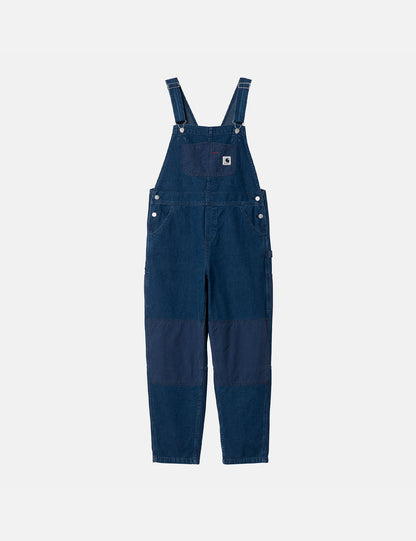 Salopette Alma en denim (coupe ample) pour femme - Délavé bleu