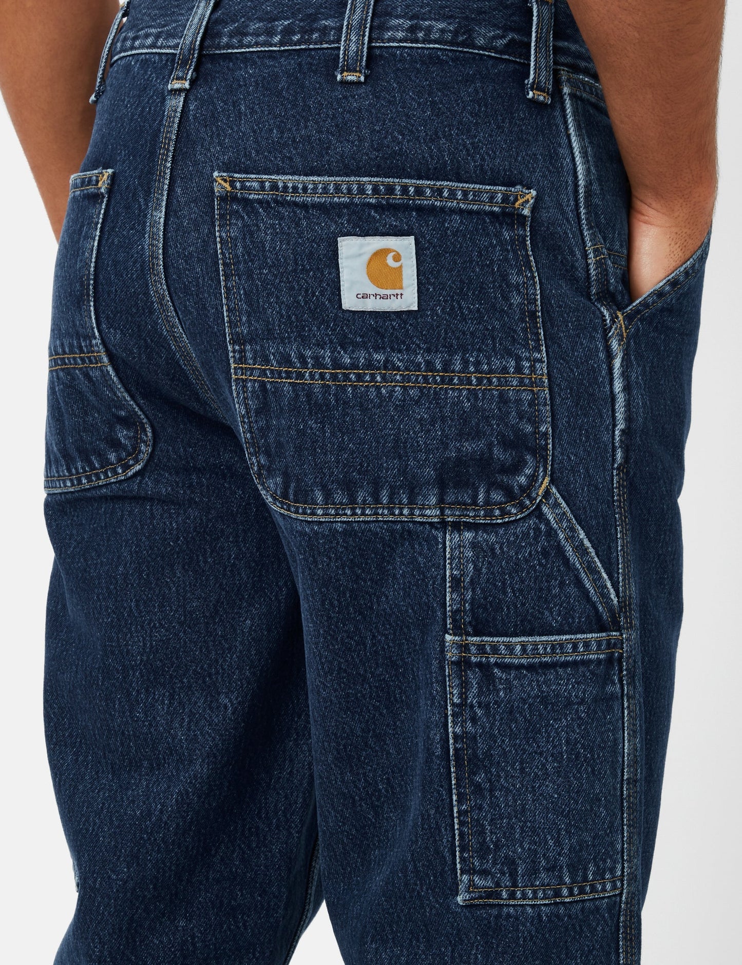 Pantalon ample à simple pli (Smith Denim) - Bleu délavé