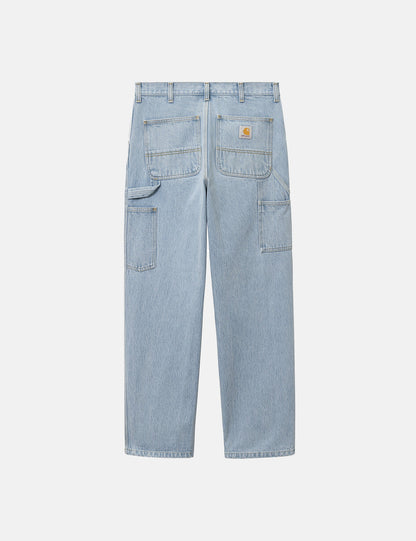 Pantalon ample à genoux simples - Bleu délavé "Heavy Stone"