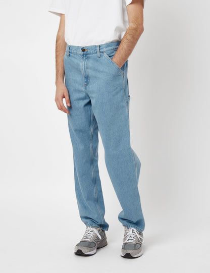 Pantalon ample à genoux simples - Bleu délavé "Heavy Stone"