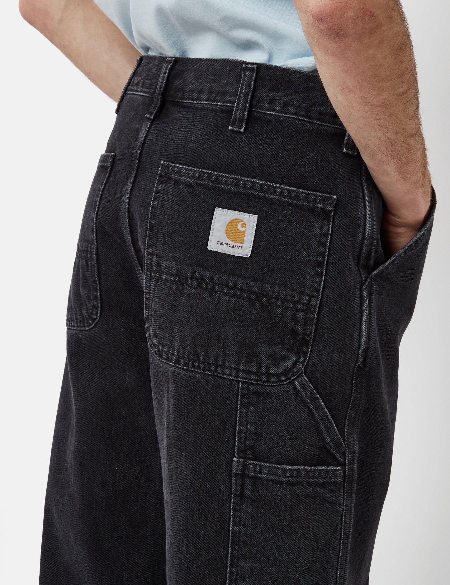 Pantalon à jambe droite (Smith Denim) - Délavé Noir