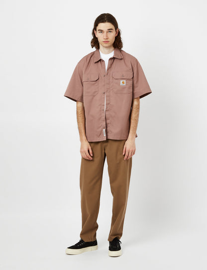 T-shirt artisanal (ample) - Rouge lupin