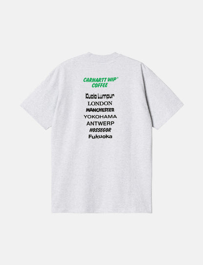 T-shirt Café (Bio) - Gris chiné cendré