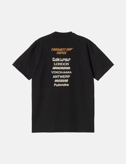 T-shirt café (biologique) - Noir