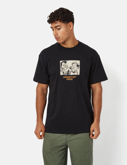 T-shirt café (biologique) - Noir