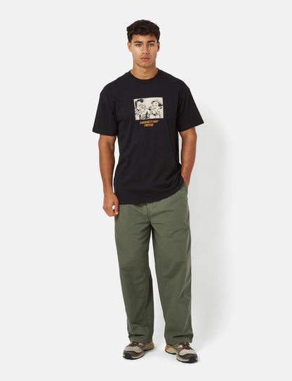 T-shirt café (biologique) - Noir
