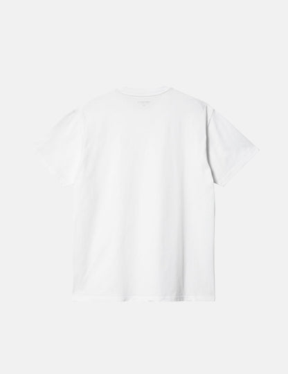 T-shirt Cœur de poche (ample) - Blanc