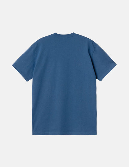 T-shirt Pocket Heart (ample) - bleu Liberty