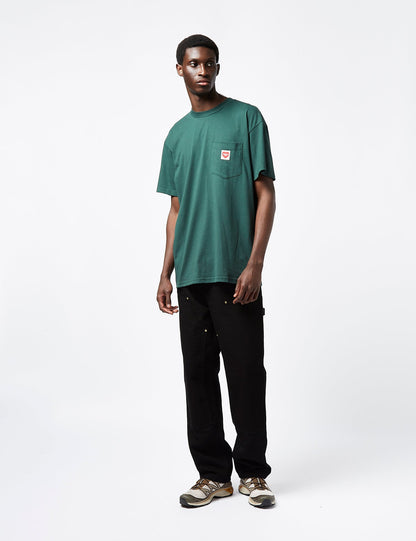 T-shirt Cœur de poche (ample) - Vert Découverte