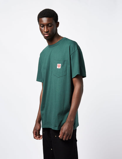 T-shirt Cœur de poche (ample) - Vert Découverte