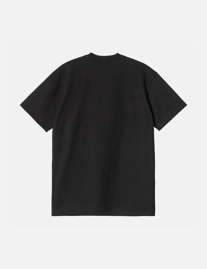 T-shirt Pocket Heart (ample) - Noir