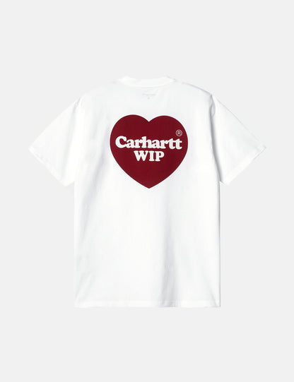T-shirt Double Cœur (Bio) - Blanc